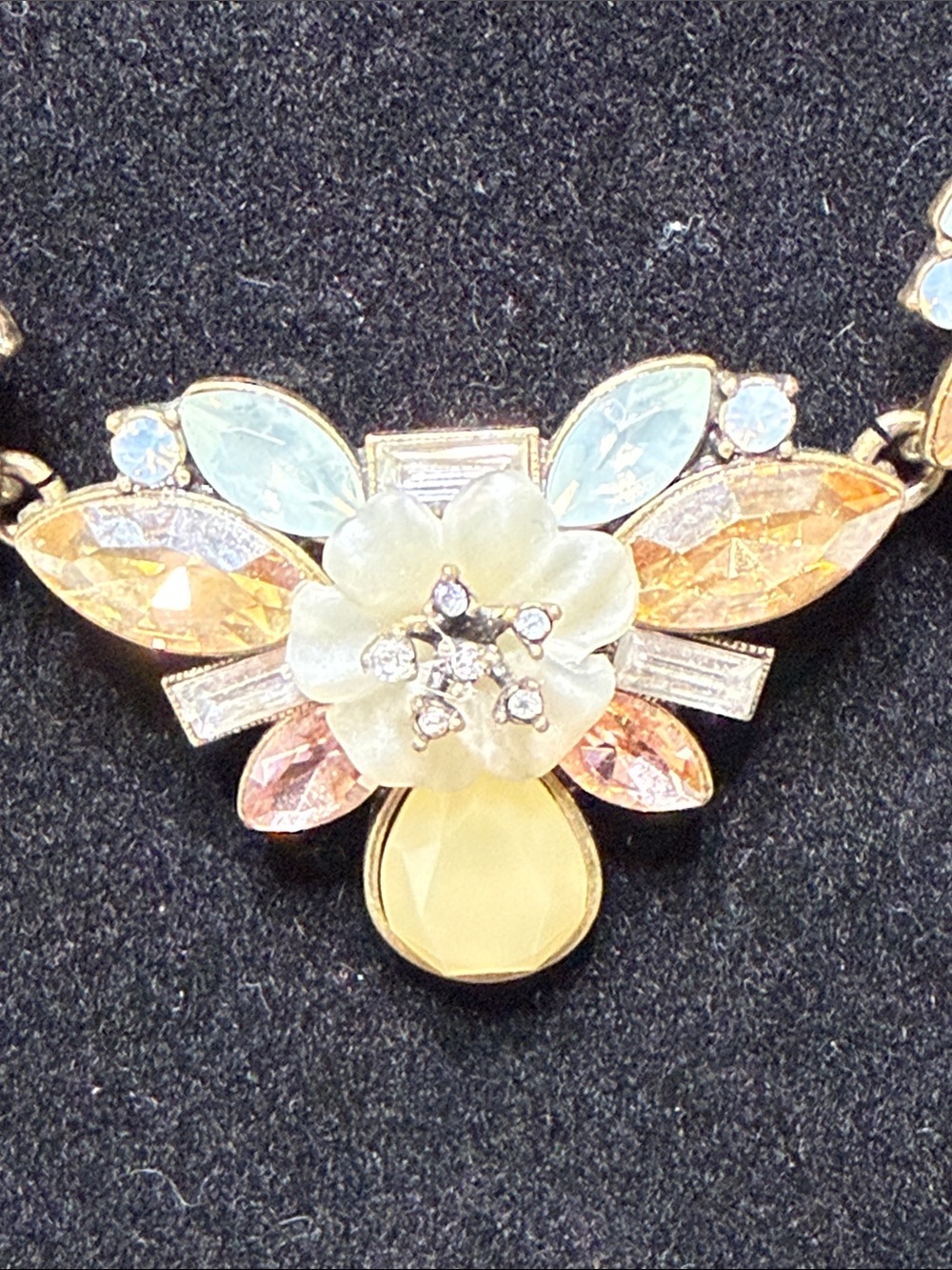 Chloe + Isabel Multi-Tone Floral Crystal Necklace - Picture 2 of 5